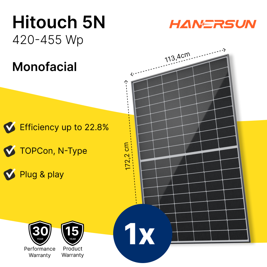 QN Solar Panel 1x Bifacial TOPCon N-Type