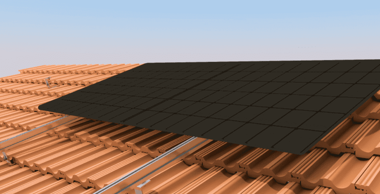 Tile roof mount for solar panels