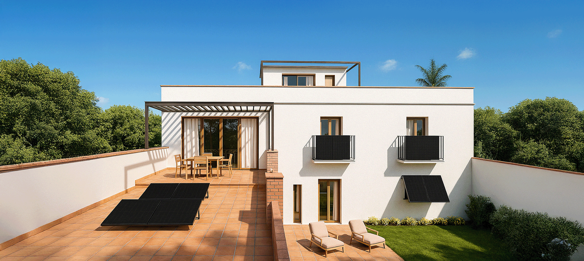 House solar panels