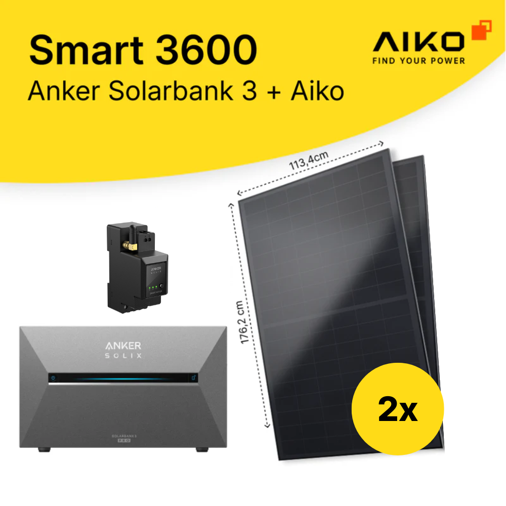 Kit solar Smart 3600 (Anker Solarbank 3 Pro + Aiko)